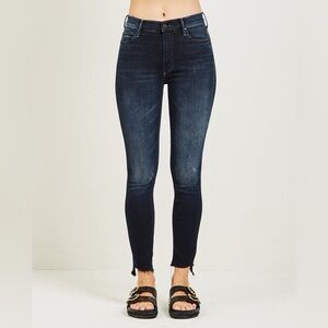 Mother The Stunner Zip Two Step Fray Skinny Jeans
